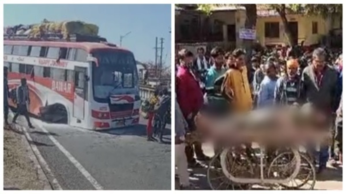 बस की टक्कर से ससुर की मौत: दामाद अस्पताल में भर्ती, शादी में शामिल होने जा रहे थे दोनों