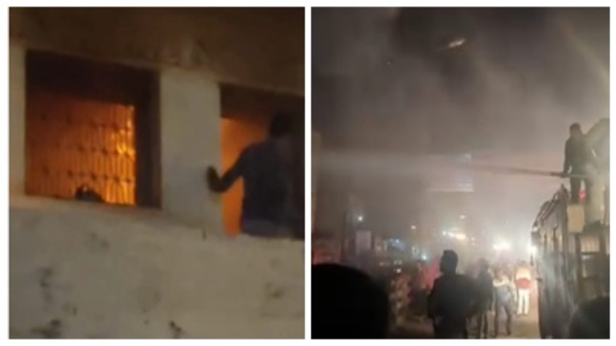 दो मंजिला मकान में लगी भीषण आग, भाजपा पार्षद का कार्यालय जलकर खाक, मची अफरा-तफरी    