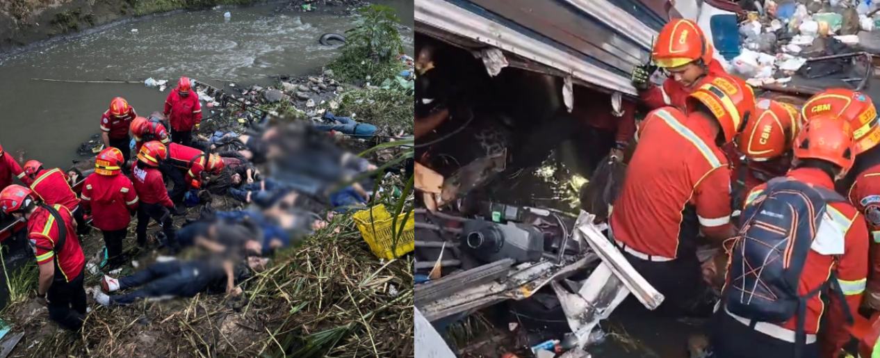 भीषण सड़क हादसा, खाई में गिरी बस, 51 लोगों की हुई मौत, कई घायल, चारों तरफ बिछ गई लाशें, देखें वीडियो