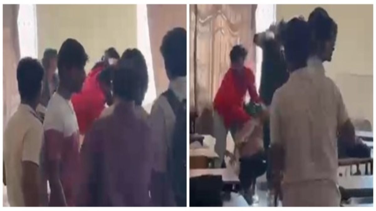 निजी इंस्टीट्यूट के छात्रों के बीच मारपीट: पुरानी रंजिश को लेकर आमने-सामने हुए छात्र, Video वायरल 
