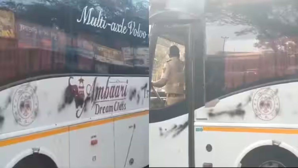 Marathi-Kannada Language Controversy: उद्धव गुट के कार्यकर्ताओं ने पुणे में कर्नाटक की बसों पर पोती कालिख, एक दिन पहले बेलगावी में मराठी भाषी बस चालक की पिटाई की गई थी
