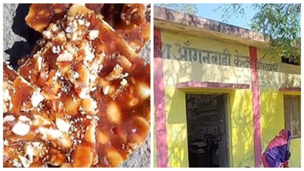बच्चों के स्वास्थ्य के साथ खिलवाड़: आंगनवाड़ी केंद्र में दिए जाने वाले मूंगफली की चिक्की में निकले कीड़े, Video वायरल  