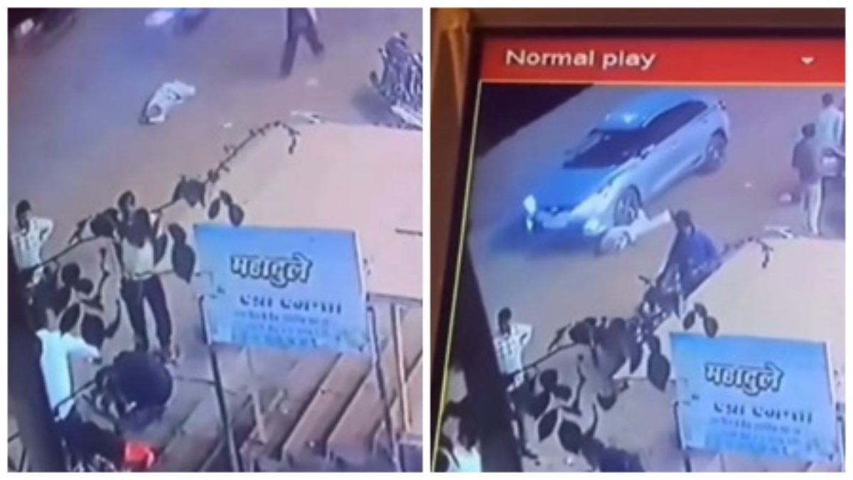 शराब के नशे में चूर शख्स को कार ने रौंदा, दिल दहला देने वाला मंजर CCTV में कैद  
