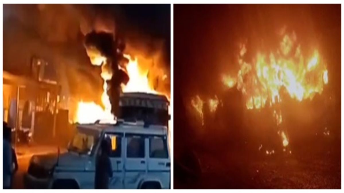 MP सड़क हादसे में दो युवकों की मौत: सिंगरौली में हाइवा ने बाइक सवारों को कुचला, गुस्साई भीड़ ने ट्रक-बस समेत कई वाहनों में लगाई आग  