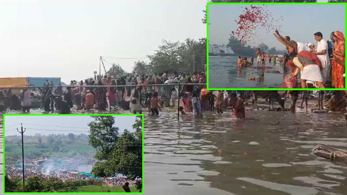 मां नर्मदा जन्मोत्सव पर श्रद्धालुओं ने अलसुबह लगाई डुबकीः नरसिंहपुर बरमान घाट पर उमड़ी भीड़, मंडला में चढ़ाई चुनरी, जबलपुर में घाटों पर आज नहीं चली नाव