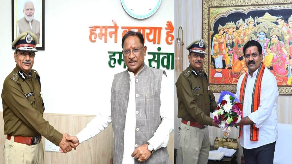 नवनियुक्त डीजीपी अरुण देव गौतम ने मुख्यमंत्री साय के साथ उप मुख्यमंत्री शर्मा से की सौजन्य मुलाकात…