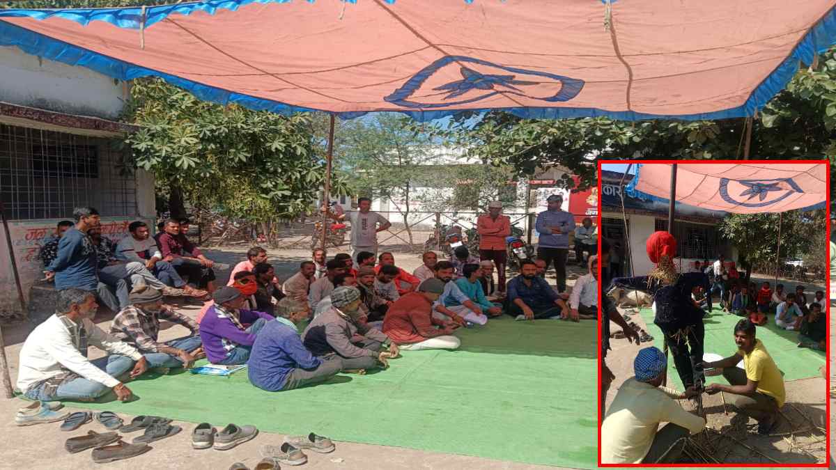 नहर में पानी नहीं आने से किसान परेशानः प्रशासन की अर्थी निकाल जलाया पुतला, सूखने की कगार पर फसलें