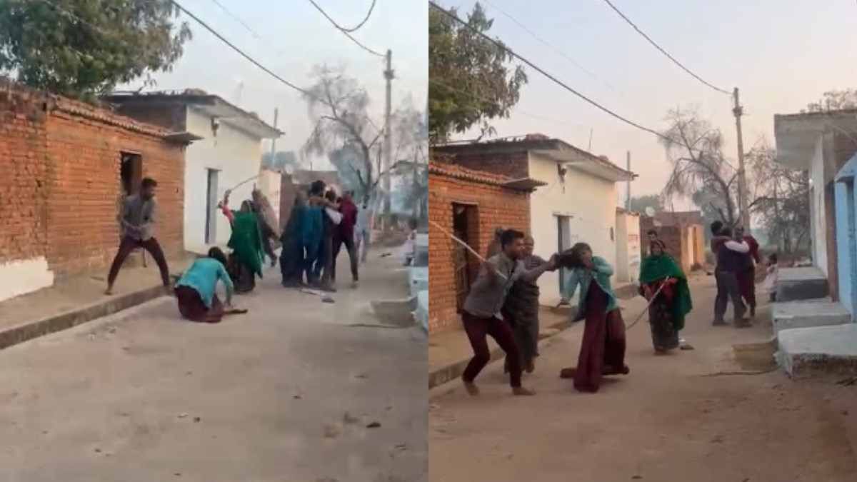 Video of fight Goes Viral: पत्नी के बाल पकड़कर घसीटा, फिर सास-ससुर पर बरसाए लाठी-डंडे, तीन दिन पहले महिला को निकाला था घर से बाहर