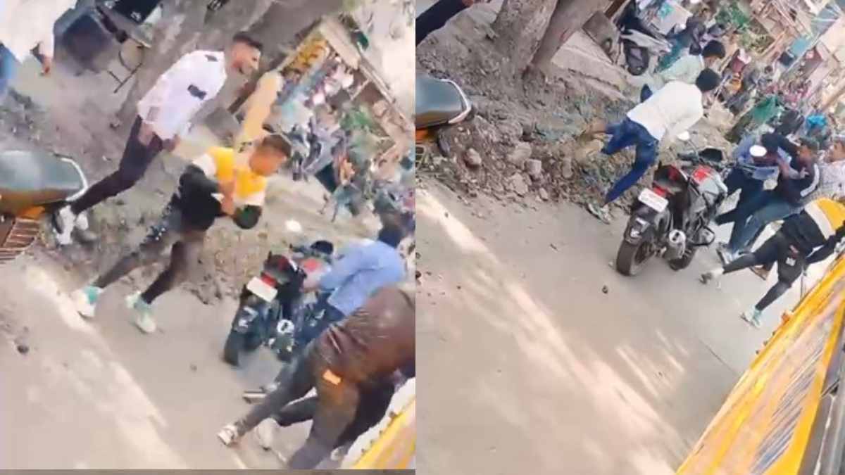 बदमाशों की गुंडागर्दी: मामूली टक्कर पर स्कूल बस चालक को बल्ले से पीटा, Video वायरल
