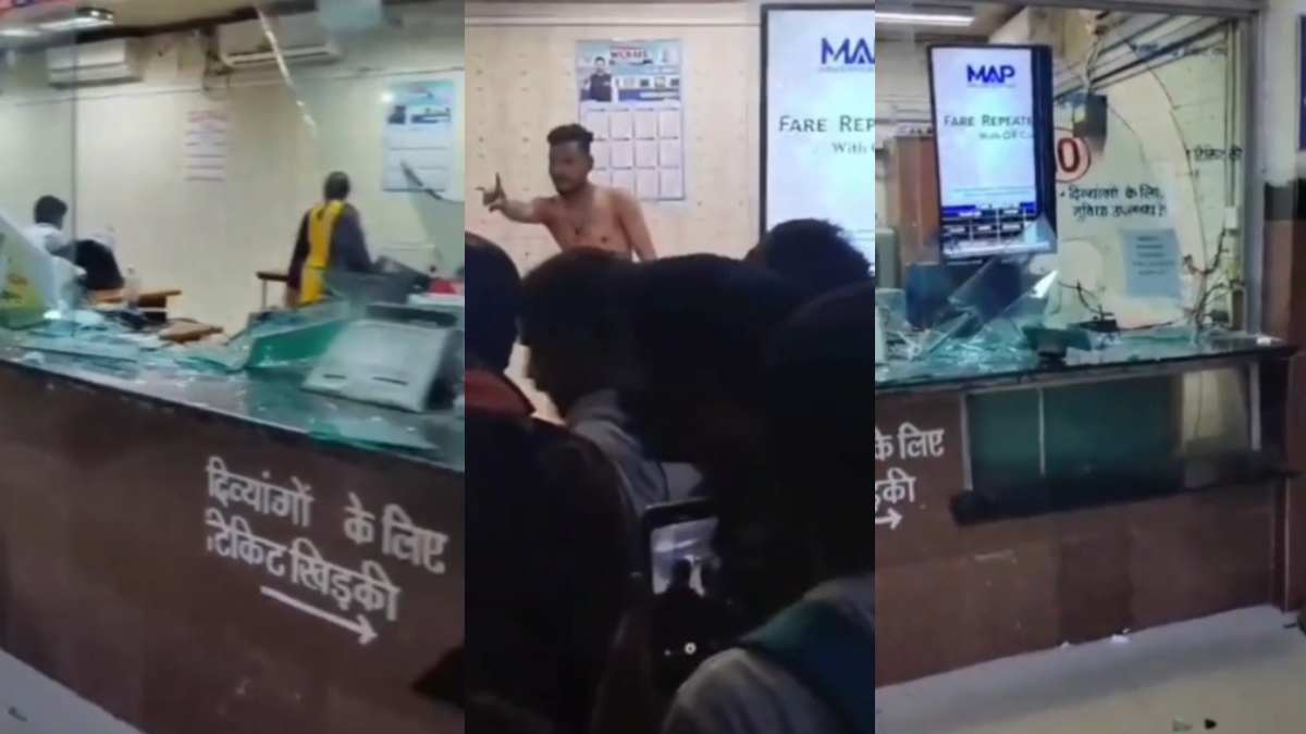 रेलवे स्टेशन पर युवक का हंगामा: टिकट काउंटर में की तोड़फोड़, कर्मचारियों ने बाथरूम में छिपकर बचाई जान