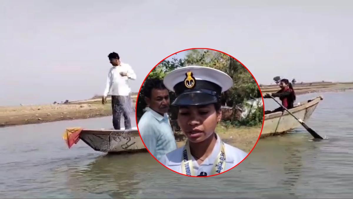 मछली पकड़ने वाली अब करेंगी देश की सेवा: इंडियन नेवी में चयन के बाद माता-पिता से मिलने कावेरी पहुंची गांव, तिलक लगाकर ग्रामीणों ने किया स्वागत