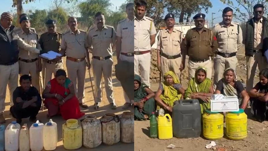 पुलिस की बड़ी कार्रवाई : अलग-अलग मामलों में 230 लीटर अवैध महुआ शराब जब्त, 13 आरोपी गिरफ्तार