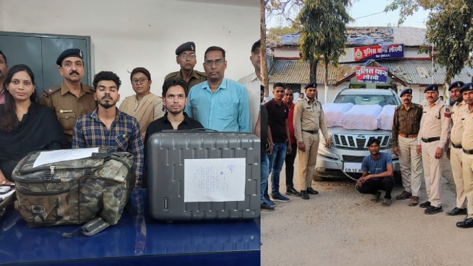 नशे पर पुलिस का शिकंजा, दो अलग-अलग कार्रवाई में पकड़ाया 105 किलो गांजा, 2 अंतर्राजीय समेत 4 तस्कर गिरफ्तार 