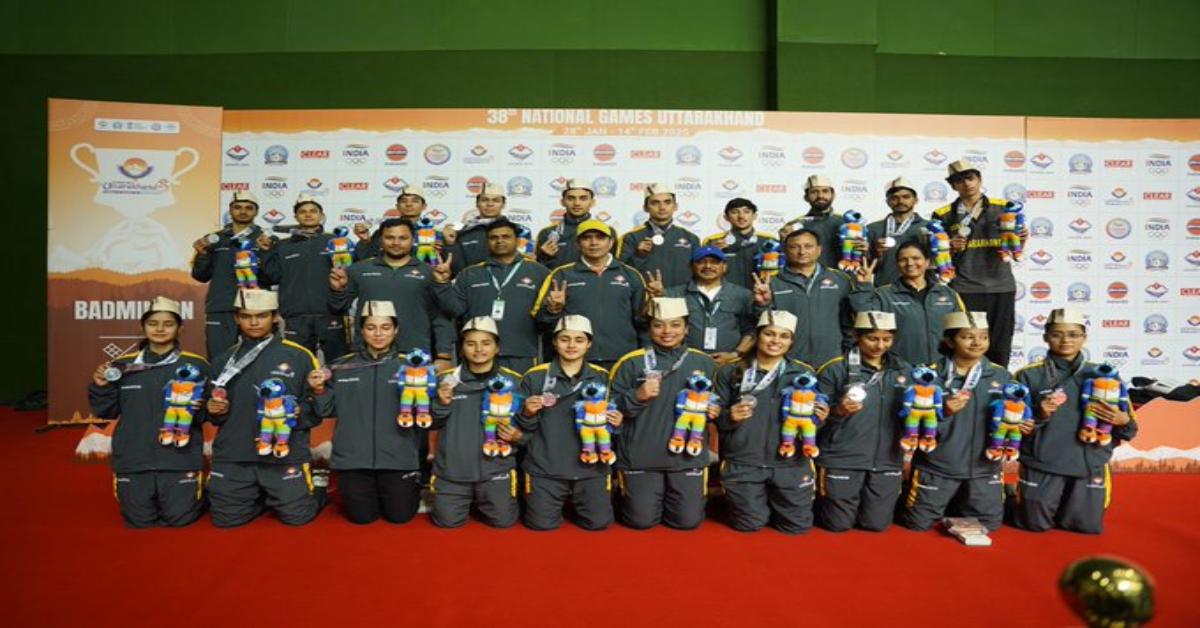 उत्तराखण्ड की पुरुष और महिला बैडमिंटन टीमों ने 38वें राष्ट्रीय खेलों में जीता सिल्वर मेडल