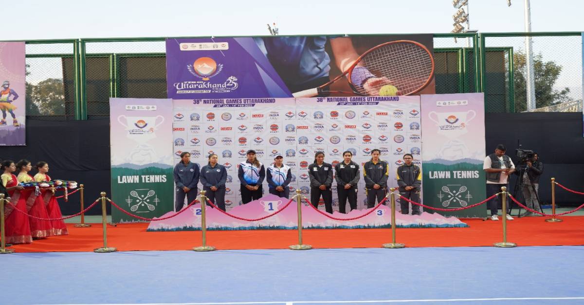 38वां राष्ट्रीय खेल : लॉन टेनिस स्पर्धा का फाइनल मैच, तमिलनाडु, सर्विसेज और गुजरात ने जीता गोल्ड