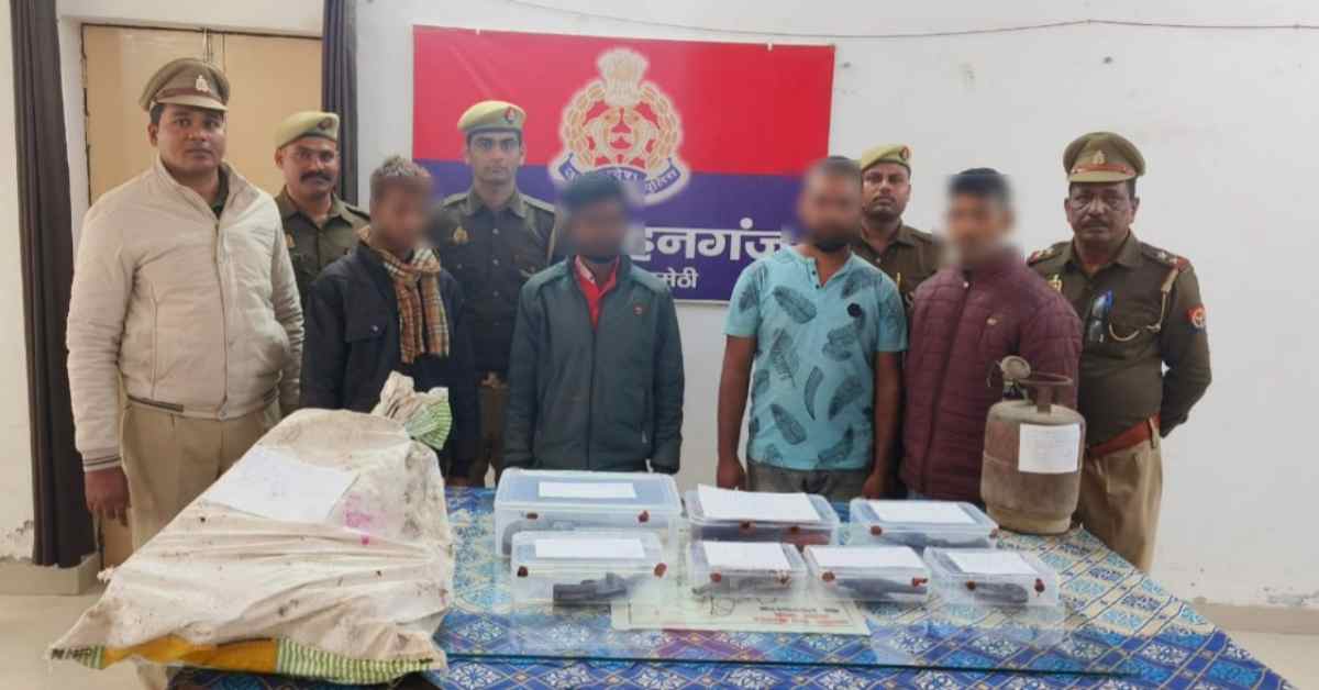 अवैध खेल हुआ फेलः हथियार फैक्ट्री का भंडाफोड़, 4 आरोपी चढ़े पुलिस के हत्थे, जानिए खाकी के हाथ क्या-क्या लगा…