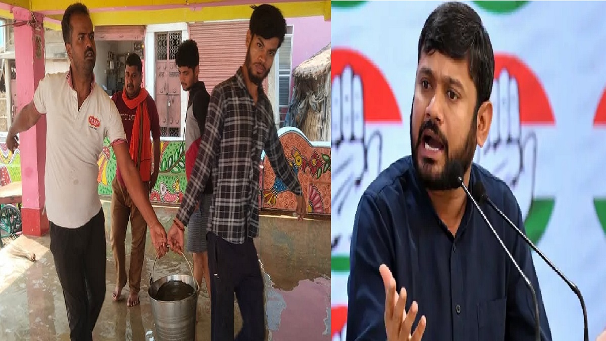 सहरसा: युवाओं ने कन्हैया कुमार के भाषण स्थल को गंगाजल से धोया, रात में पाग, चादर और माला पहनाकर हुआ था स्वागत