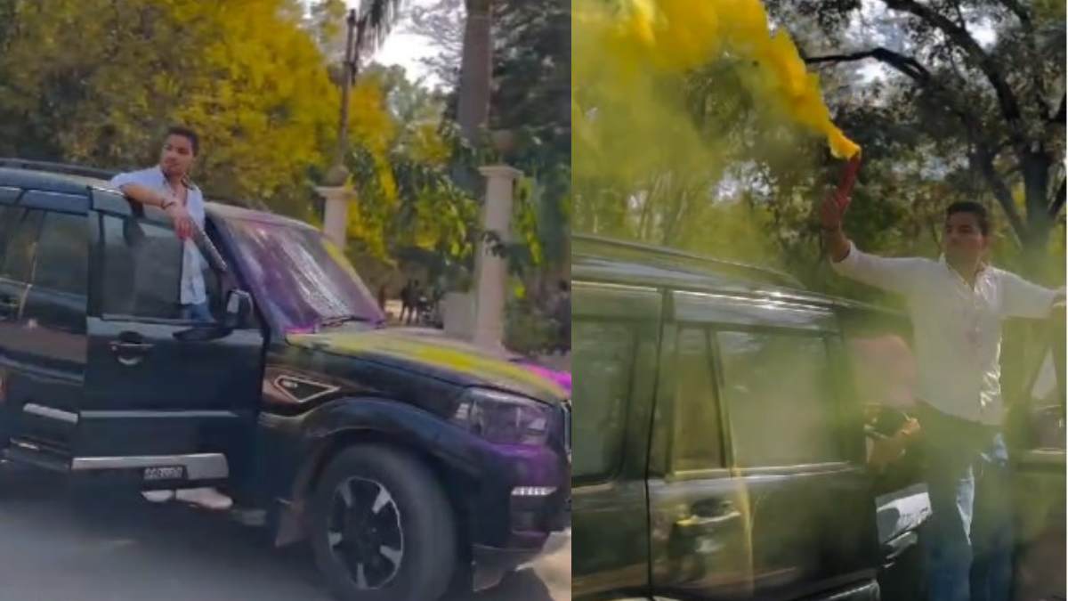 जीवाजी यूनिवर्सिटी में कार से खतरनाक स्टंट: ‘शाहरुख खान’ बन बनाई REEL, 28 सेकंड का वीडियो वायरल