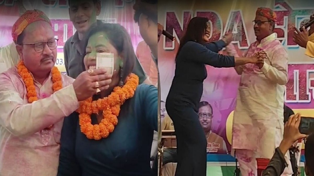 रंगीन मिजाज का निकला CM नीतीश का दुलरुआ विधायक, गोपाल मंडल ने महिला डांसर को गाल से सटा कर दिया नोट, लगाए ठुमके