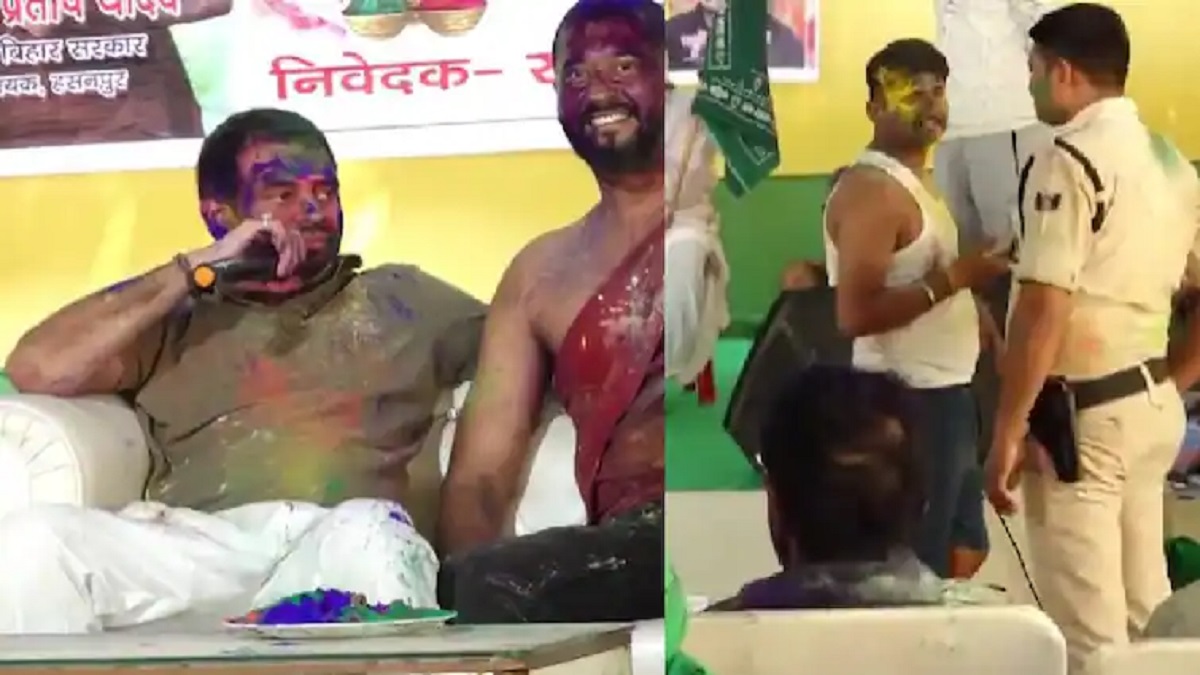 ‘ठुमका लगाओ नहीं तो सस्पेंड हो जाओगे’, तेज प्रताप यादव की कुर्ता फाड़ होली, खुद गाया फगुआ गीत और सिपाही को नचाया, देखें VIDEO