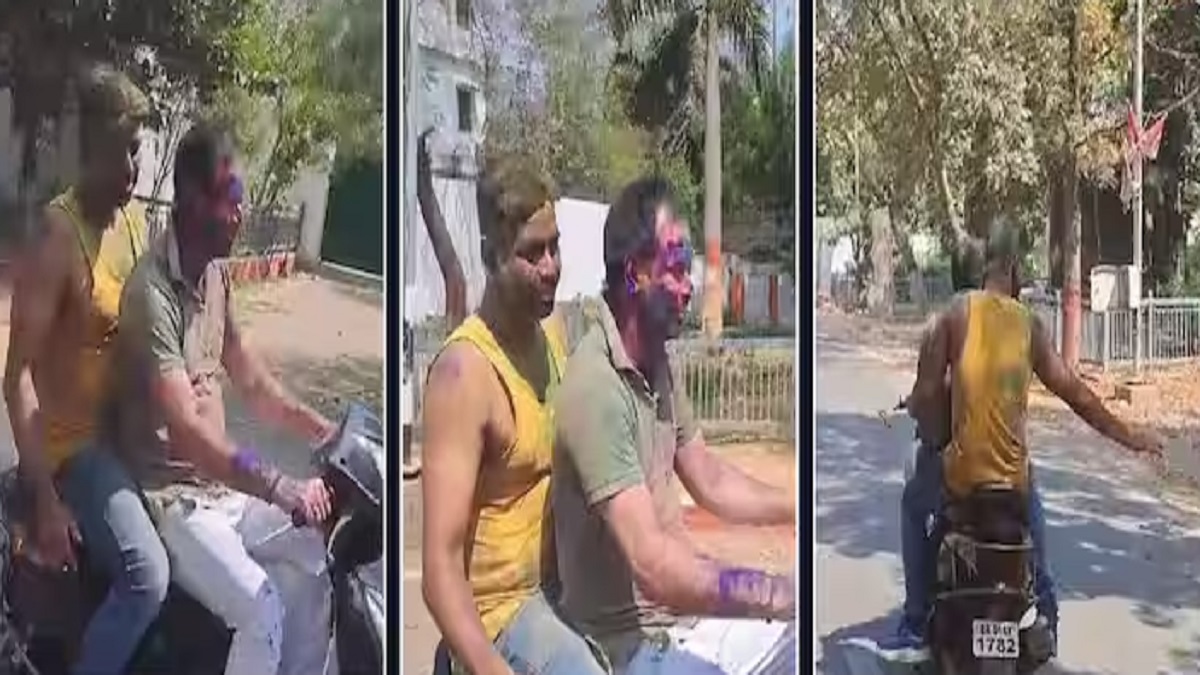 VIDEO: लालू के बड़े बेटे तेज प्रताप यादव ने होली पर काटा गदर, स्कूटी पर सवार होकर पहुंचे CM आवास, पूछा- कहां हैं पलटू चाचा?