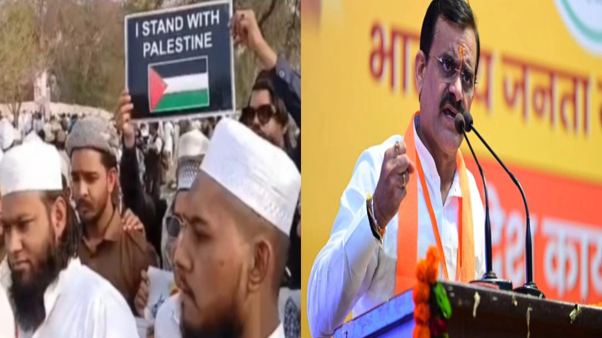 नमाज के बाद फिलिस्तीन का झंडा लहराने वालों को VD शर्मा ने बताया देशद्रोही, कहा- देश में तिरंगा, भगवा के अलावा दूसरा कोई झंडा नहीं फहरेगा