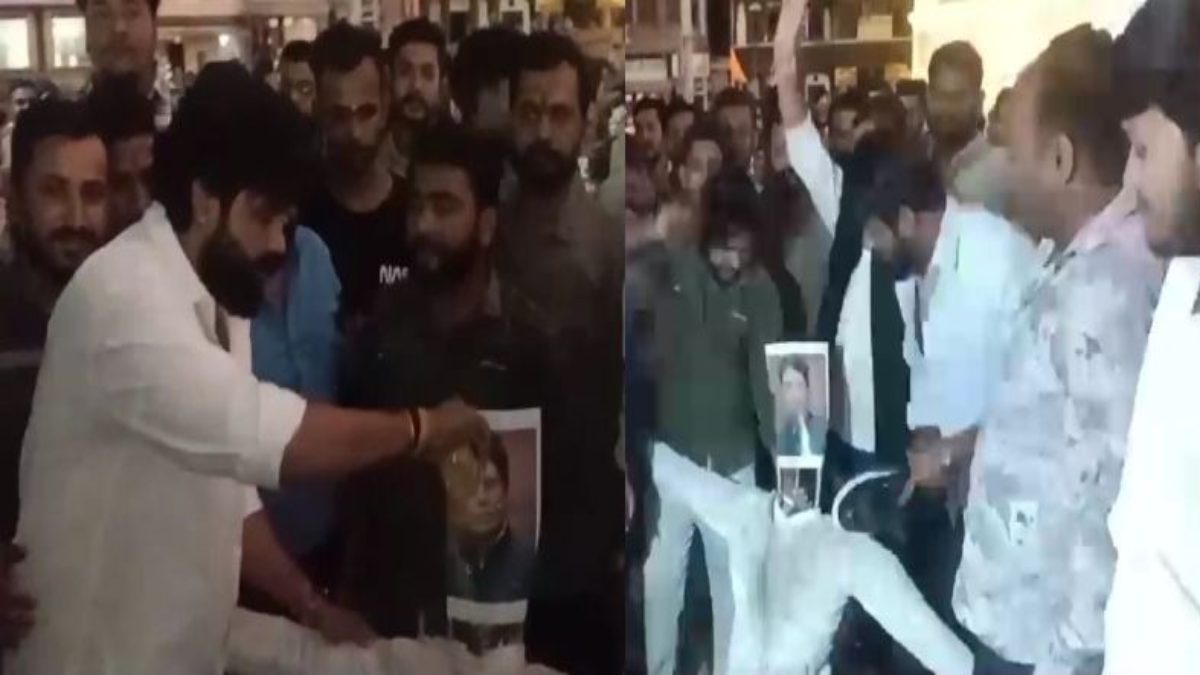 सपा सांसद के पुतले को पहले पिलाया गोमूत्र फिर जूते से पिटाई कर किया दहनः महाराणा सांगा को लेकर दिए बयान पर करणी सेना आक्रोशित