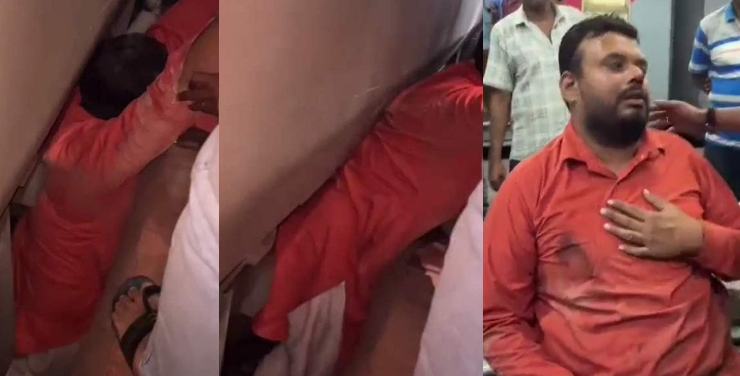 पैर फिसलने से ट्रेन के नीचे आया युवक, यात्रियों ने बचाई जान, देखें VIDEO…
