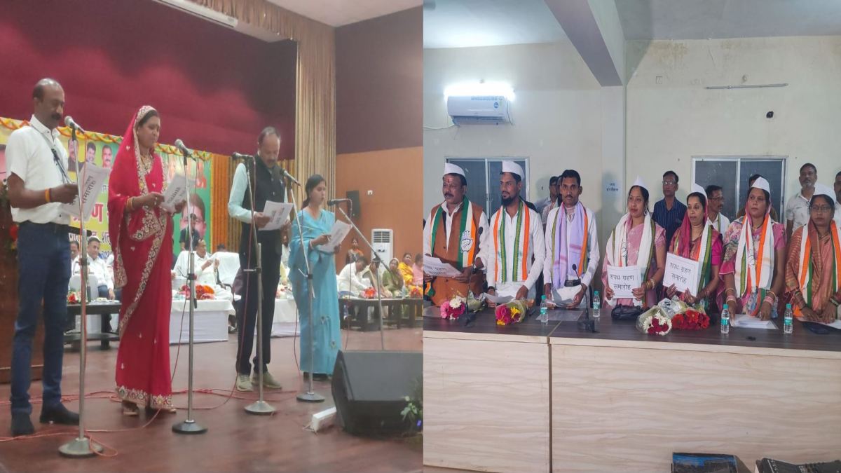 नगर पालिका के शपथ ग्रहण समारोह में हंगामा, भाजपा और कांग्रेस ने अलग-अलग स्थानों पर ली शपथ