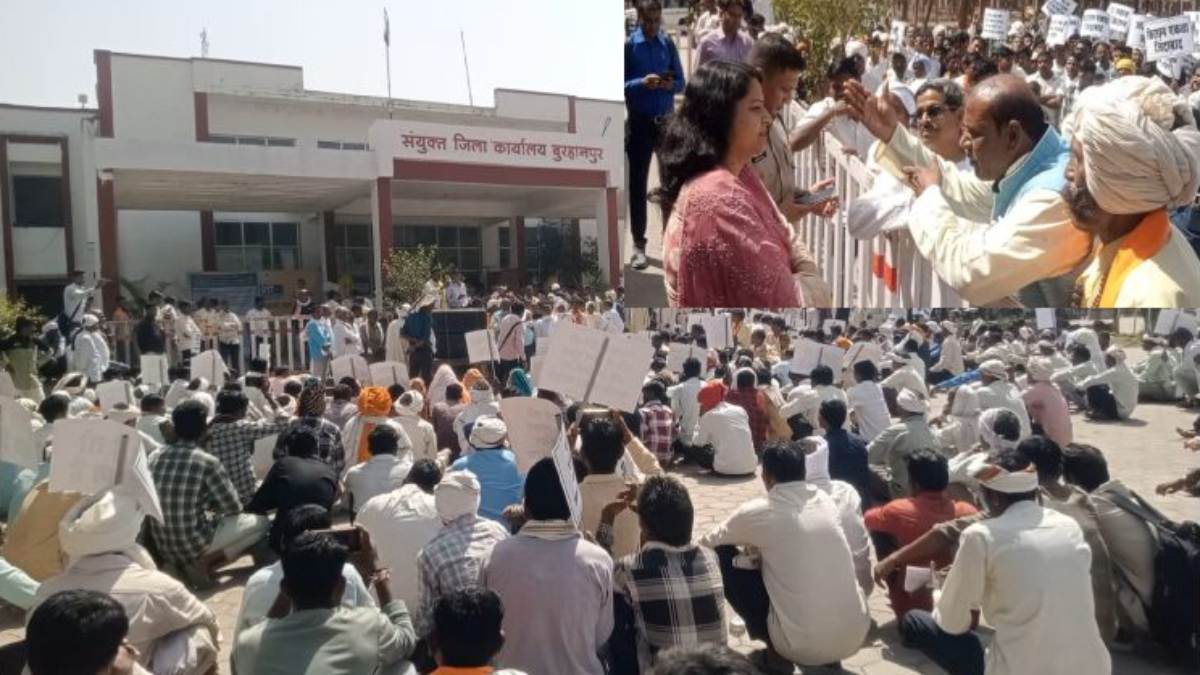 कलेक्टर ने मिलने से किया इनकारः चक्काजाम की चेतावनी के साथ कार्यालय के सामने बैठे धरने पर तब पहुंचे Collector और आदिवासियों की सुनी समस्याएं