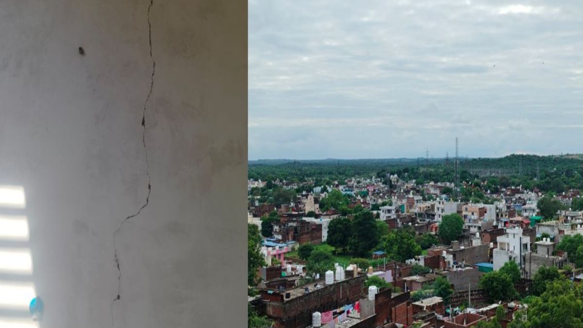 दतिया में तेज धमाका, लोग घरों से बाहर निकलेः सेना का प्रशिक्षण या भूकंप! कारण स्पष्ट नहीं, एक घर की दीवार में पड़ी दरार