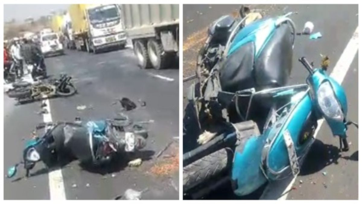 काल के गाल में समाई मां-बेटी: स्कूटी और बाइक की आमने-सामने भिंड़त, सड़क पर बिछी लाशें