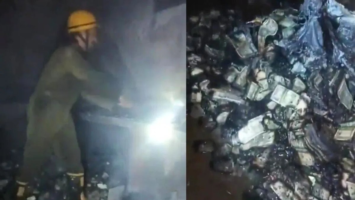 भ्रष्टाचारी जज ‘जस्टिस यशवंत वर्मा’: सुप्रीम कोर्ट ने वर्मा के घर के अंदर का वीडियो जारी किया, 4-5 बोरियों में 500-500 के अधजले नोट मिले थे, देखें वीडियो