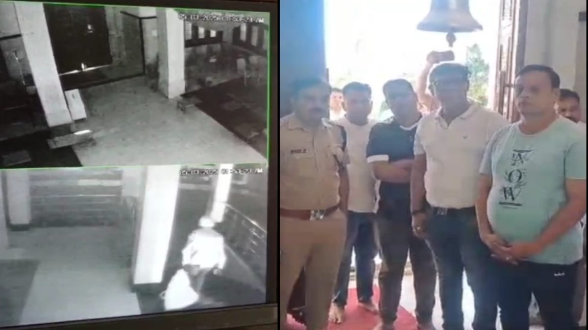 जैन मंदिर में चोरी की कोशिश: असफल हुए तो मंदिर के दरवाजे पर लगा दी आग, दीवार लांघकर थैला लेकर पहुंचे थे बदमाश