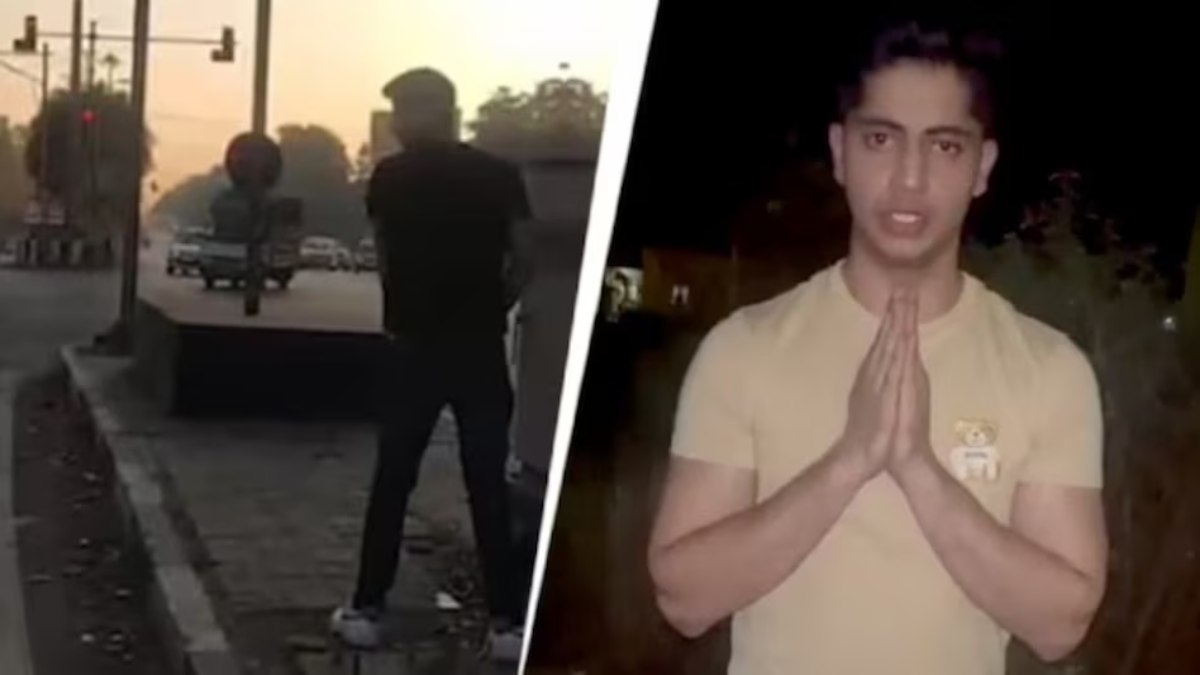 ‘Sorry शिंदे साहब, मुझे एक मौका दें…’, पुणे ट्रैफिक सिग्नल पर पेशाब करने और महिलाओं को अश्लील इशारे करने वाले युवक को पुलिस ने गिरफ्तार किया, वीडियो जारी कर मांगी थी माफी