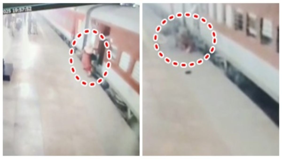 चलती ट्रेन से कर रही थी उतरने की कोशिश, ‘देवदूत’ बनकर RPF जवान ने ऐसे बचाई महिला की जान, घटना CCTV में कैद 