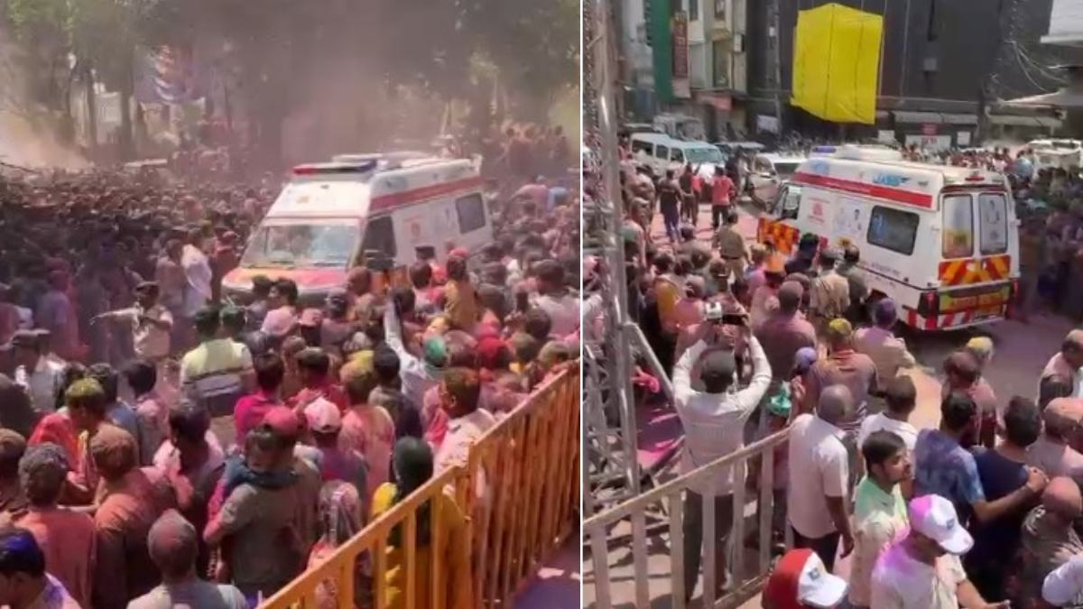 गेर के ‘जोश’ में नहीं खोया ‘होश’: हजारों लोगों के बीच में फंसी एंबुलेंस, फिर जो हुआ…, छा गए ‘इंदौरी’ देखें Video