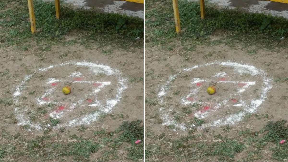 गर्ल्स होस्टल में जादूटोना, किसको वश में करने की तैयारी! सफेद चौकड़ी बनाकर बीच में रखा नींबू…