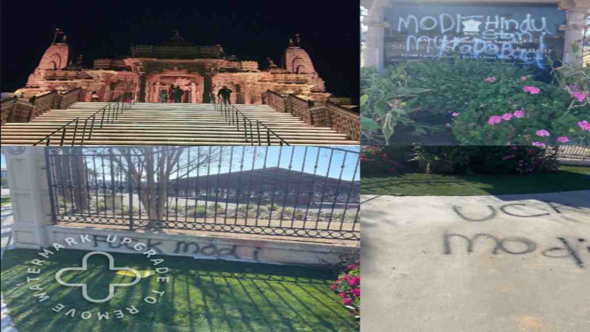 कैलिफोर्निया के BAPS मंदिर में तोड़फोड़, दिवारों में लिखे ‘हिंदू वापस जाओं’ और एंटी इंडिया के भड़काऊ नारे, पहले भी हो चुका है हमला