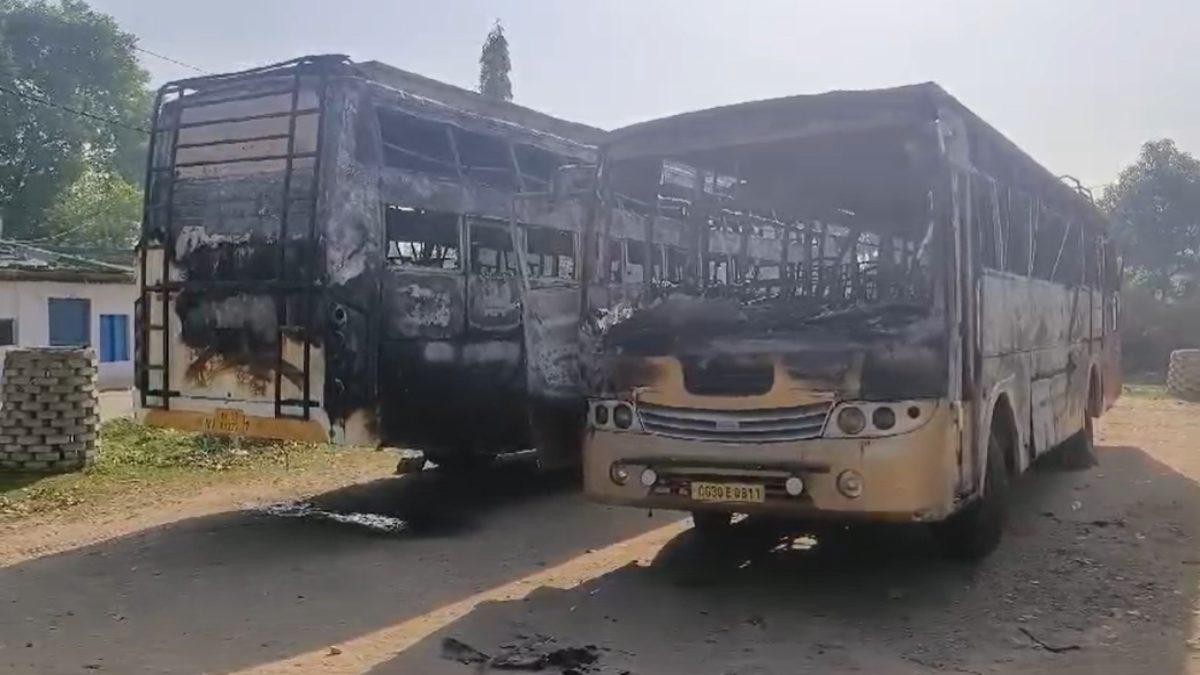 दर्दनाक हादसाः बस में आग लगने से भीतर सो रहे कंडक्टर जिंदा जला, छत्तीसगढ़ से मध्यप्रदेश चलती थी बस