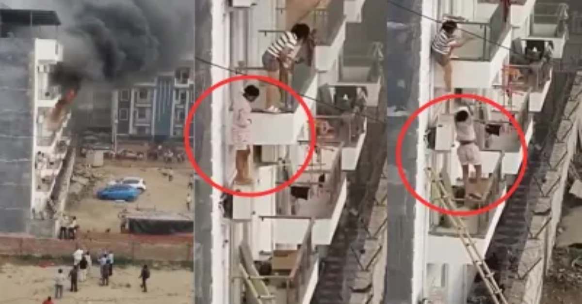 बड़ा भयानक है ये मंजर… गर्ल्स हॉस्टल में अचानक धधक उठी आग, जान बचाने बालकनी से कूदी छात्राएं, देखें VIDEO