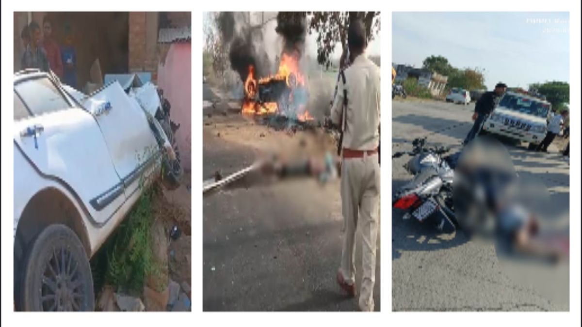 सड़क हादसे में 3 की मौतः देवास में 2 कार टकराई, भिंड में मकान के बाउंड्री में घुसा चारपहिया, उज्जैन में ट्रैक्टर और बाइक की टक्कर