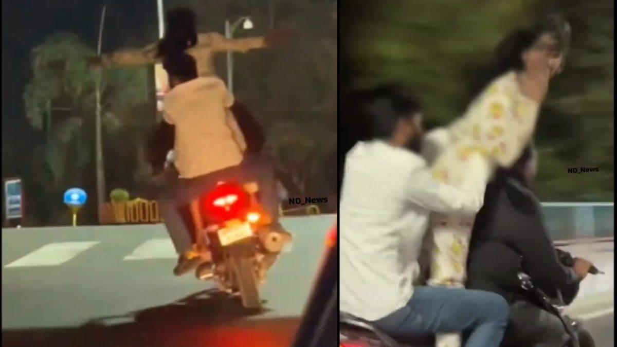 VIP रोड पर हुड़दंग मचाने वाले 2 युवक गिरफ्तार, रद्द होगा लाइसेंस, ‘Flying Kiss’ देने वाली युवती की तलाश जारी