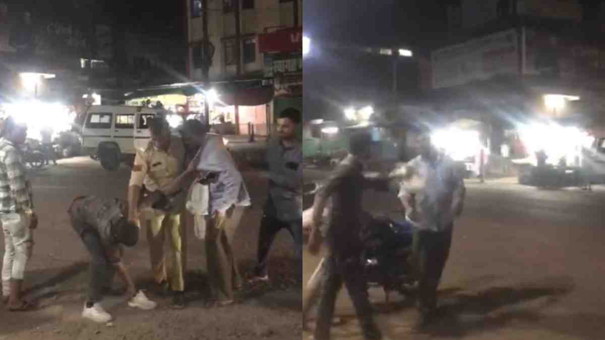 बीच सड़क दो युवकों के बीच मारपीट: लात-जूते से एक दूसरे की जमकर की पिटाई, पुलिस को देखते ही…, देखें वीडियो