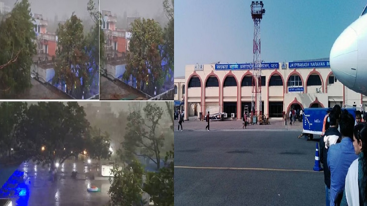 पटना समेत कई जिलों में तेज आंधी के साथ बारिश, पटना एयरपोर्ट के पास हुआ बड़ा हादसा, 24 अप्रैल को नए टर्मिलन का उद्घाटन करने पहुंचेंगे PM मोदी