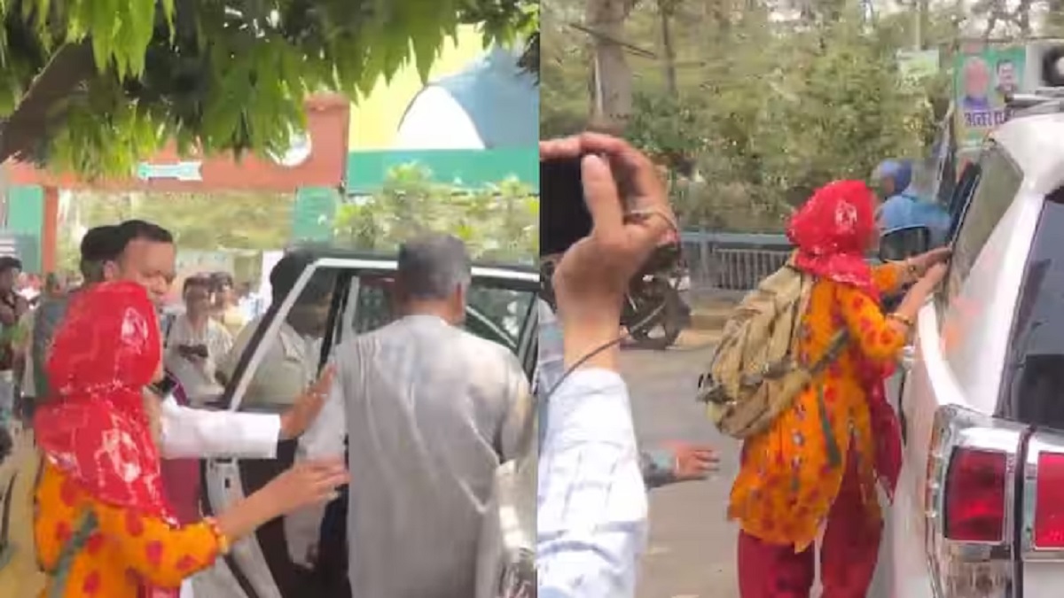 सर…सर सुन लीजिए प्लीज, कार से लटकी रही महिला, शिक्षा मंत्री जी गाड़ी से निकल लिए, ज्ञापन तक नहीं लिया