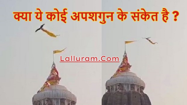 पुरी के जगन्नाथ मंदिर के ध्वज को ले जाता दिखा चील… ये कोई अपशगुन के संकेत तो नहीं ? देखें Video