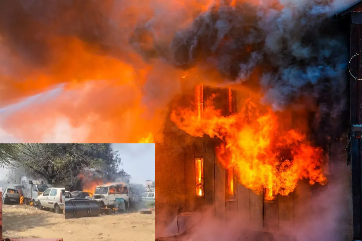 दिल्‍ली में झंडेवालान एक्सटेंशन बिल्डिंग में लगी भीषण आग,12 लोग घायल, कई कारें जलीं; फायर ब्रिगेड की टीम आग बुझाने में जुटी