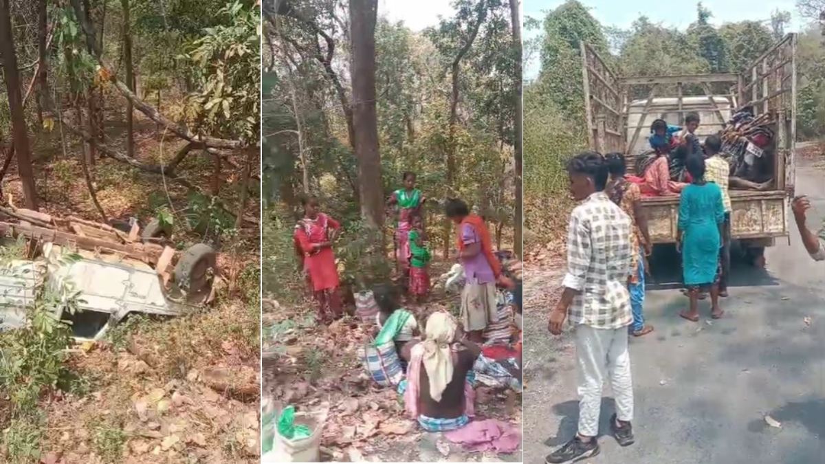 भीषण सड़क हादसा : सवारियों से भरी पिकअप खाई में गिरी, 2 ग्रामीणों की मौत, 24 लोग थे सवार