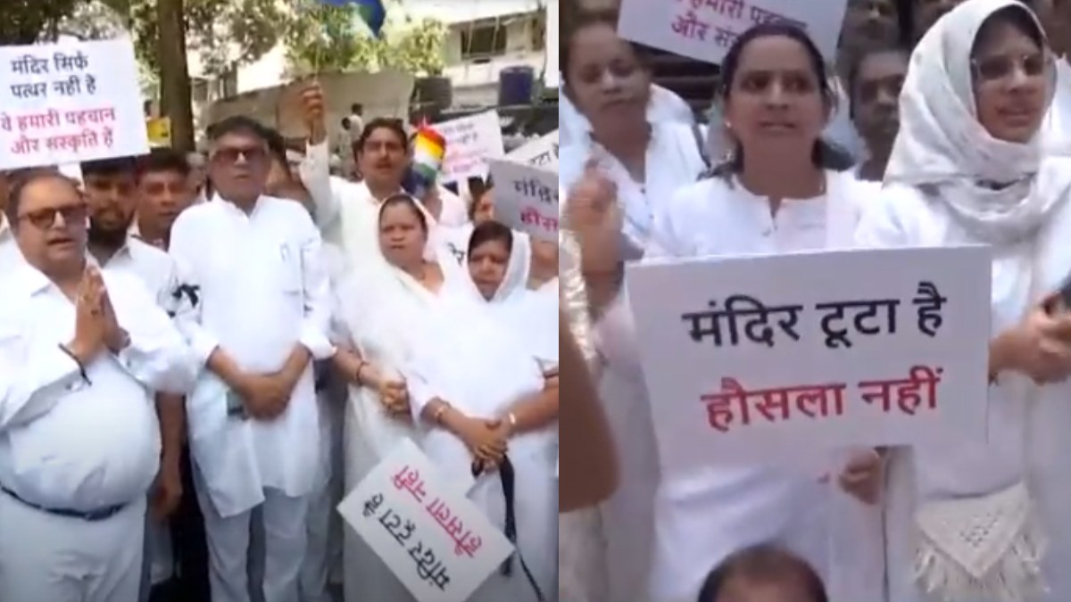 जैन मंदिर पर चला बुलडोजर, कार्रवाई से आक्रोशित समाज ने किया जबरदस्त प्रदर्शन…